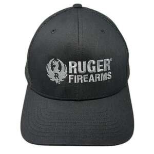 Richardson 112 Ruger Firearms Black One Size Trucker Hat Snapback Mesh Logo